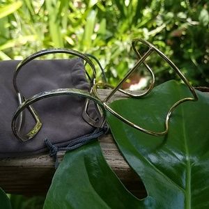 Cuff Bracelet Set of 2 Gold Silver